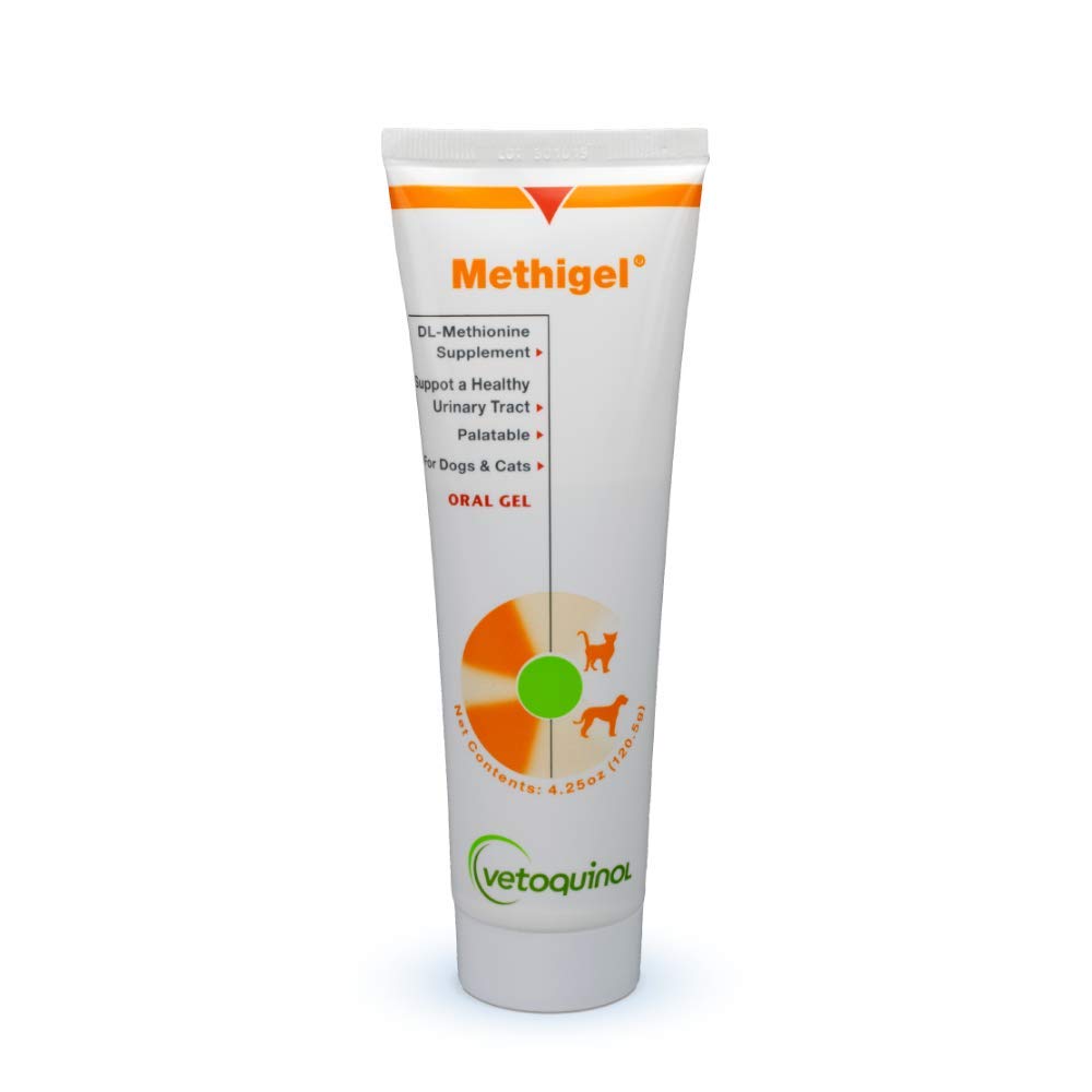 Vetoquinol Methigel gel oral con sabor agradable para apoyar la salud urinaria.