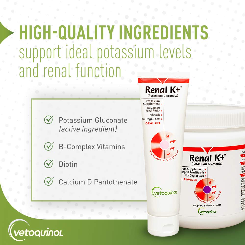Dosis de Renal K+ en formato polvo para mascotas
