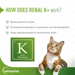 Mezcla de Renal K+ en la dieta de perros y gatos para una dosificación conveniente