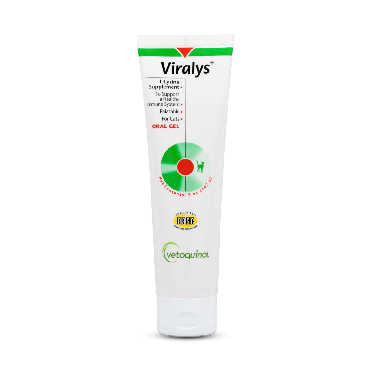 Vetoquinol Viralys Gel, aplicación diaria para gatos y gatitos, apoyo inmunitario.