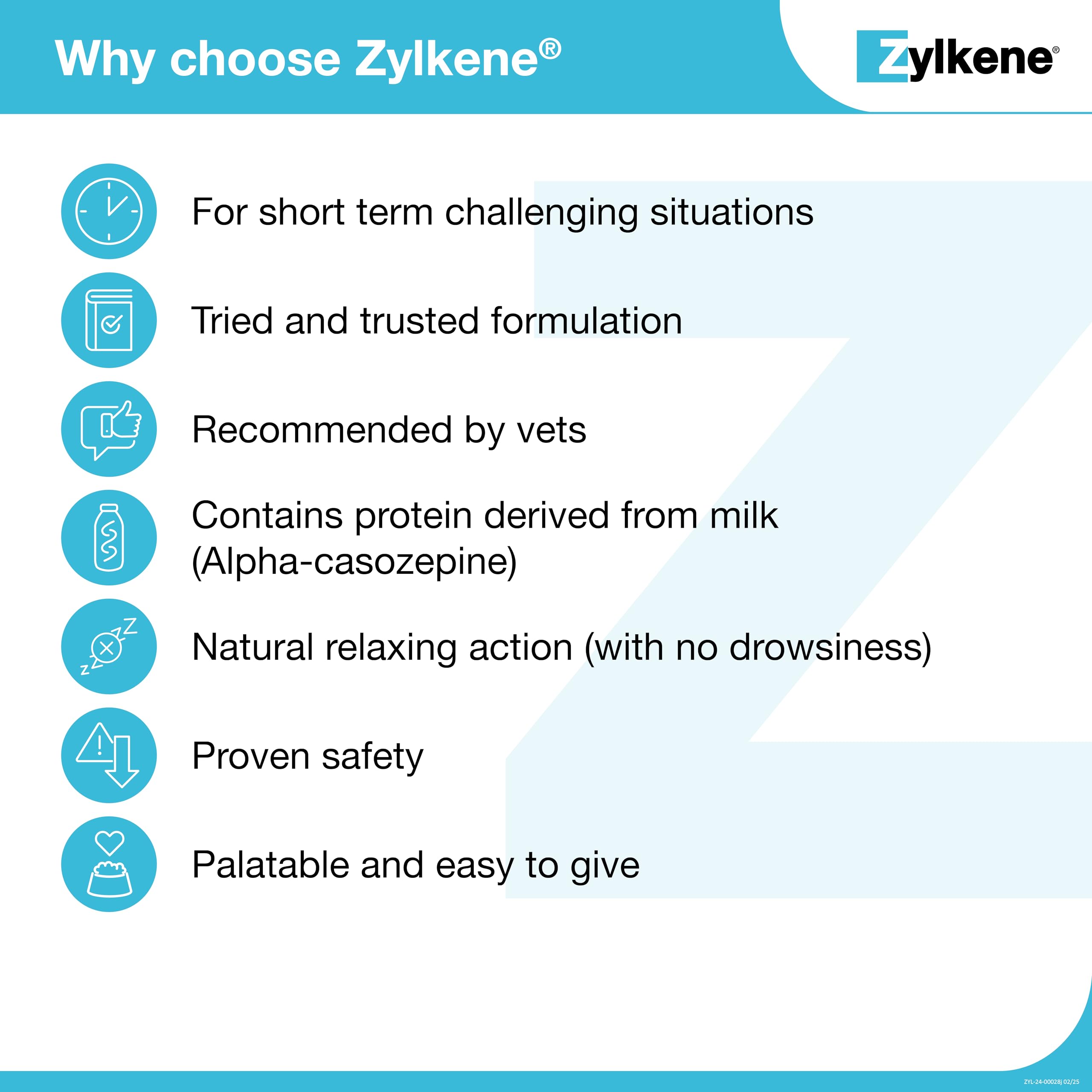 Zylkene mezclada con comida para mayor comodidad diaria.