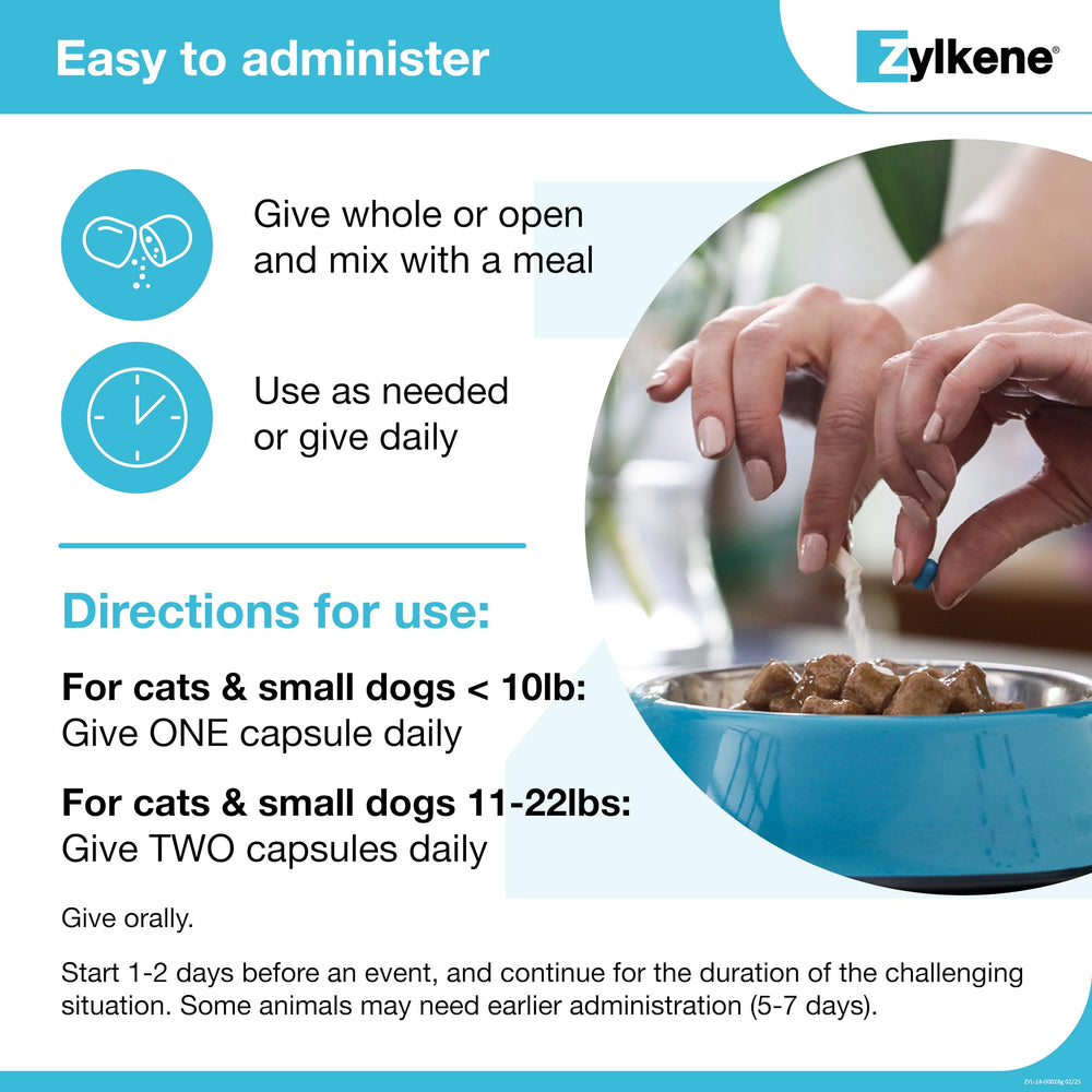 Zylkene 75 mg para perros y gatos pequeños.