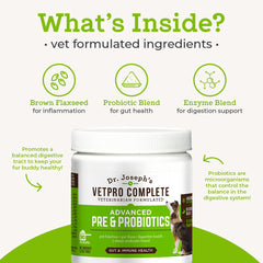 VetPro Complete omega3 linaza, apoyo para una piel y pelaje sanos.