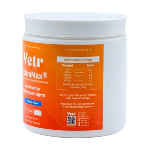 Vetr Toltramax 100 g, presentación práctica para veterinarios.