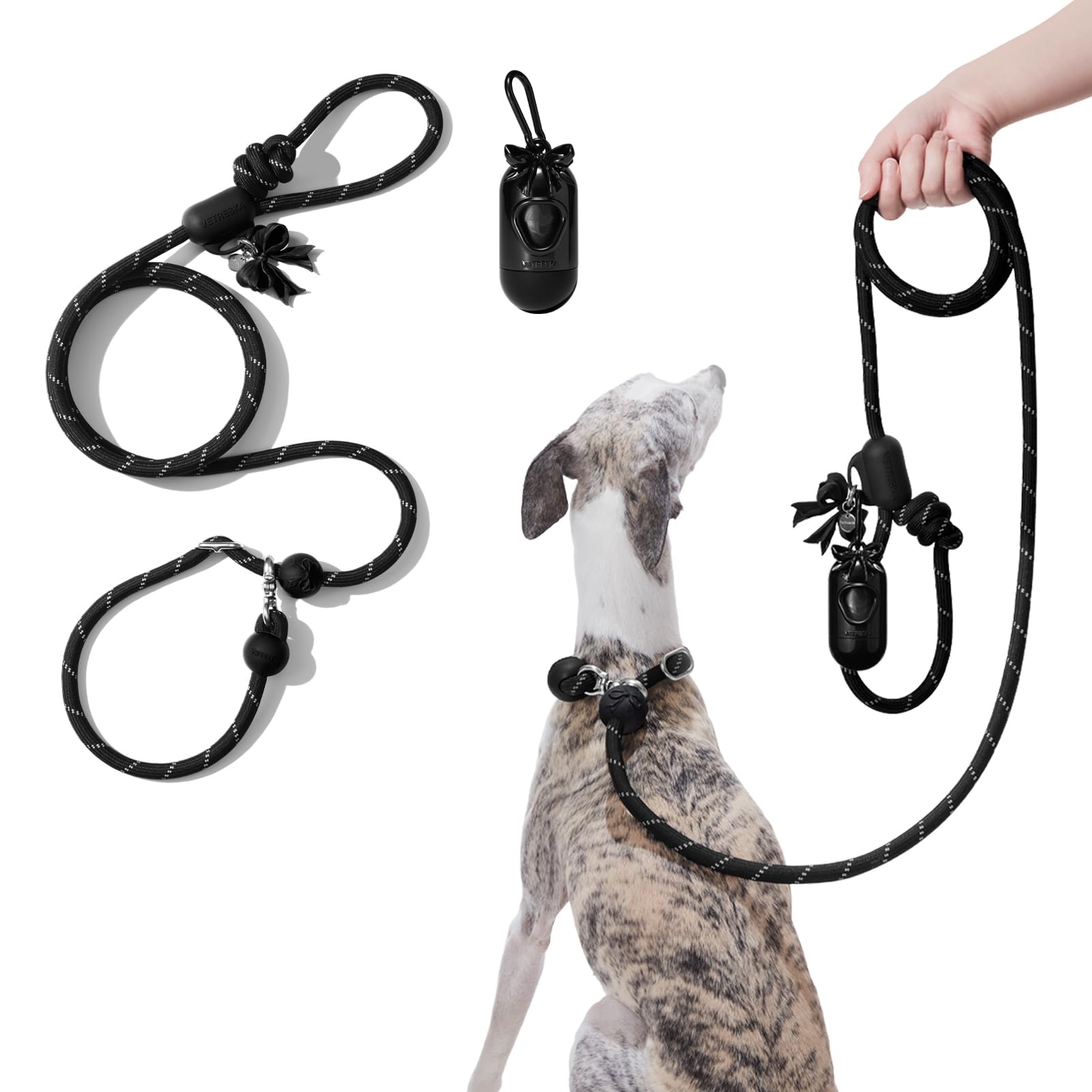 VETRESKA diseño versátil para collar o arnés, uso cómodo.