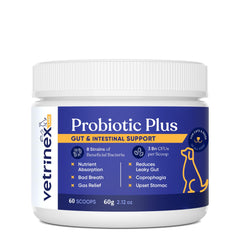 Producto Vetrinex Labs probiótico para coprofagia en perros, apoyo para la salud intestinal.