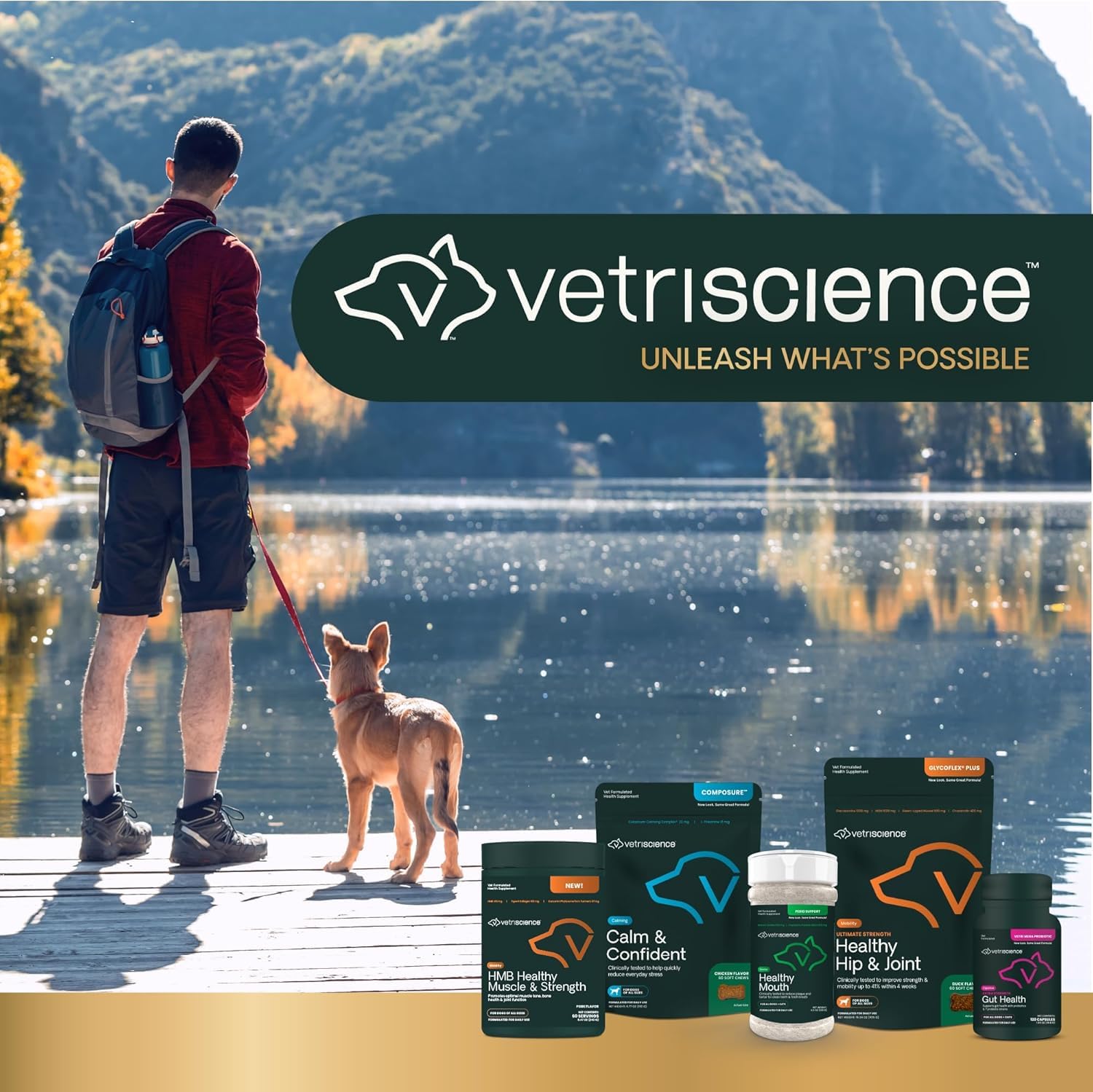 Administración fácil de VetriScience para perros y gatos.