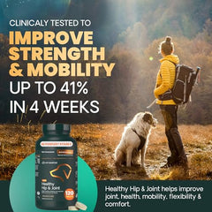 VetriScience GlycoFlex glucosamina: tabletas para perros, sabor a pollo, apoyo articular.