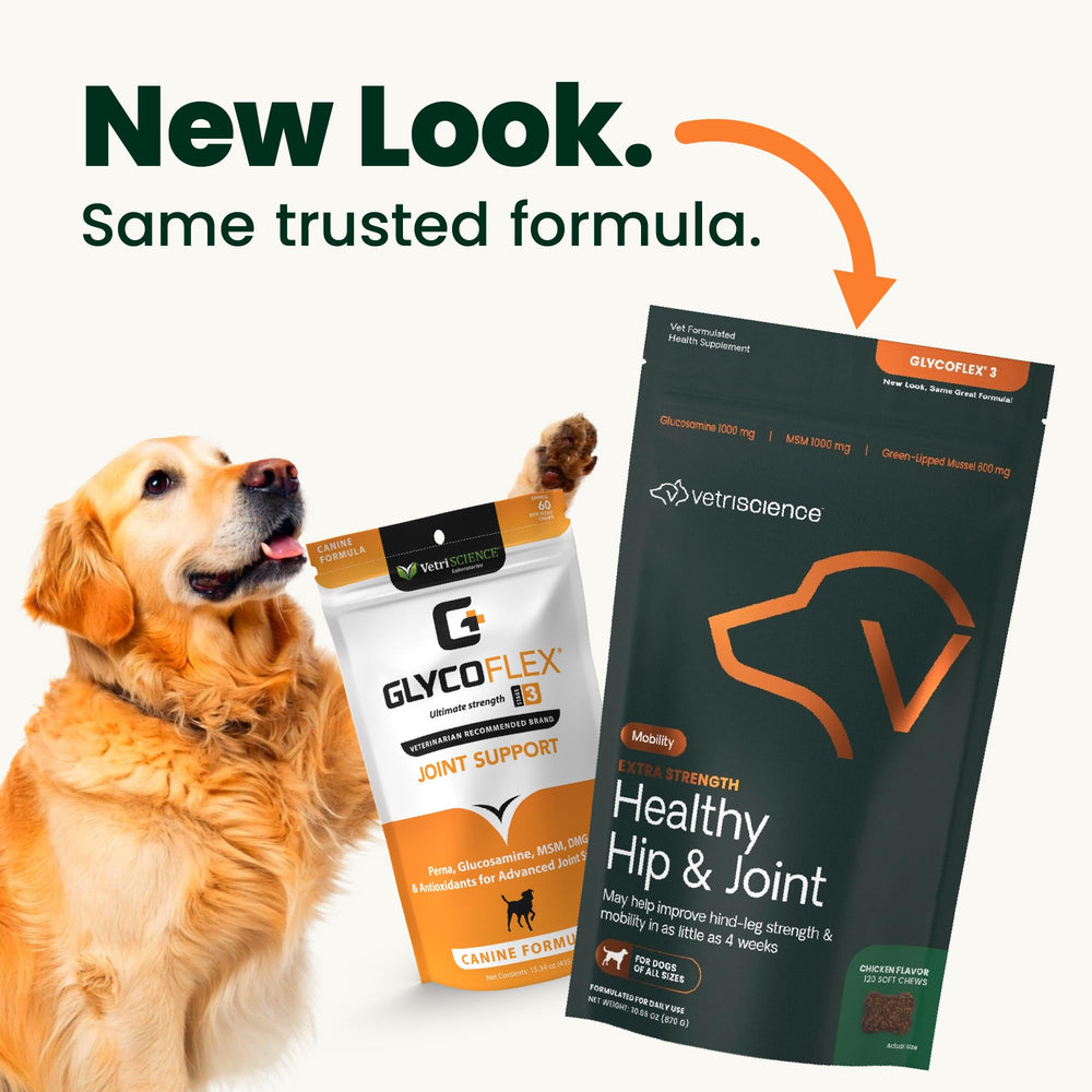 VetriScience GlycoFlex 3 – masticables, textura suave para perros activos y articulaciones saludables.