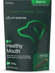 VetriScience Perio Plus Stix para perros, dientes más limpios.