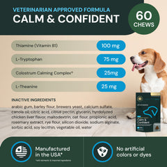 Relajación sin somnolencia con VetriScience, masticables para perros y gatos