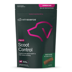Gomitas VetriScience Scoot Control para perros, fibra para heces firmes.
