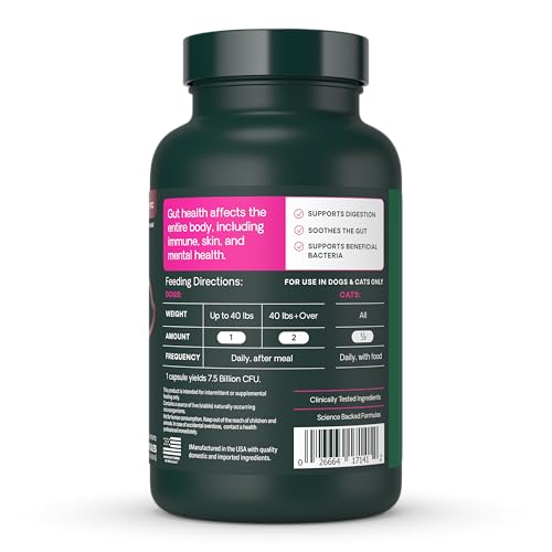 Etiqueta VetriScience indica 7,5 mil millones UFC por cápsula.