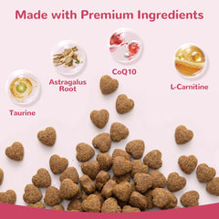 Vetriuntrix Ingredientes clave: CoQ10 y L-Carnitina para soporte cardíaco.