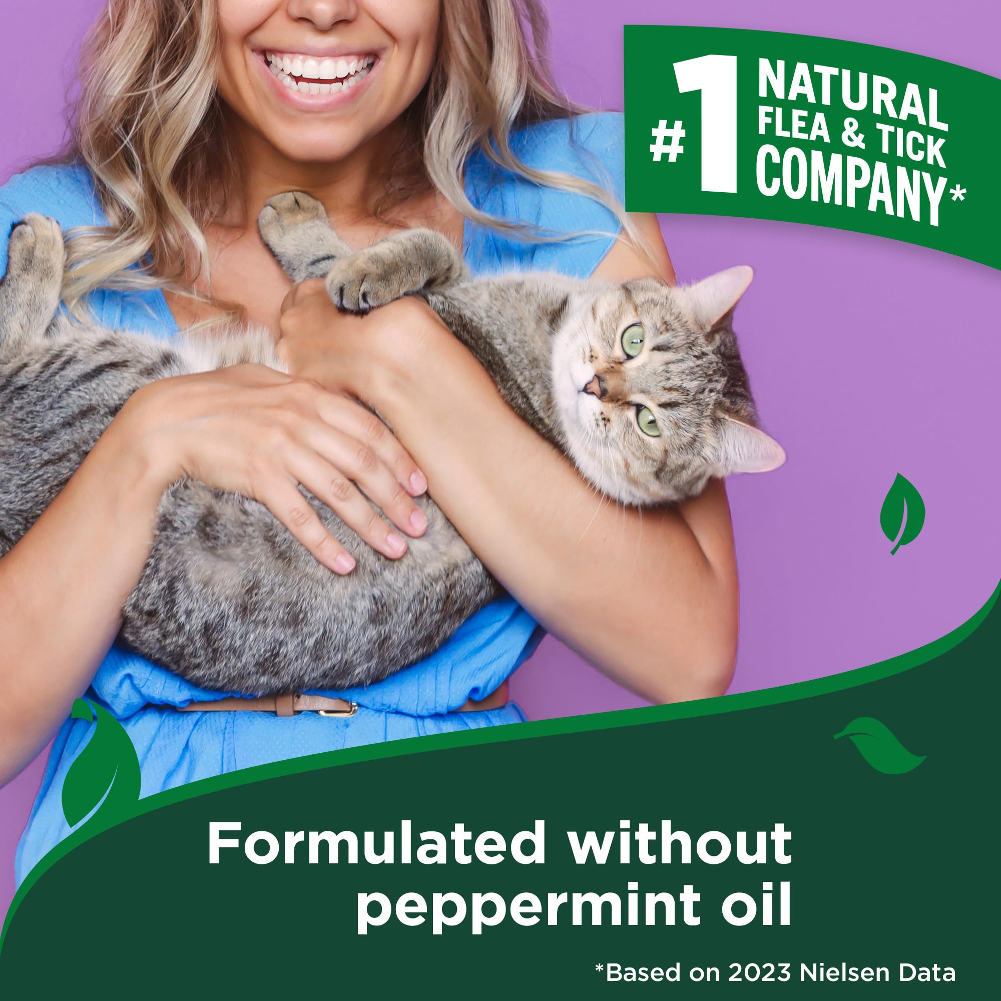 Vet's Best aplicación fácil con espuma para gatos.