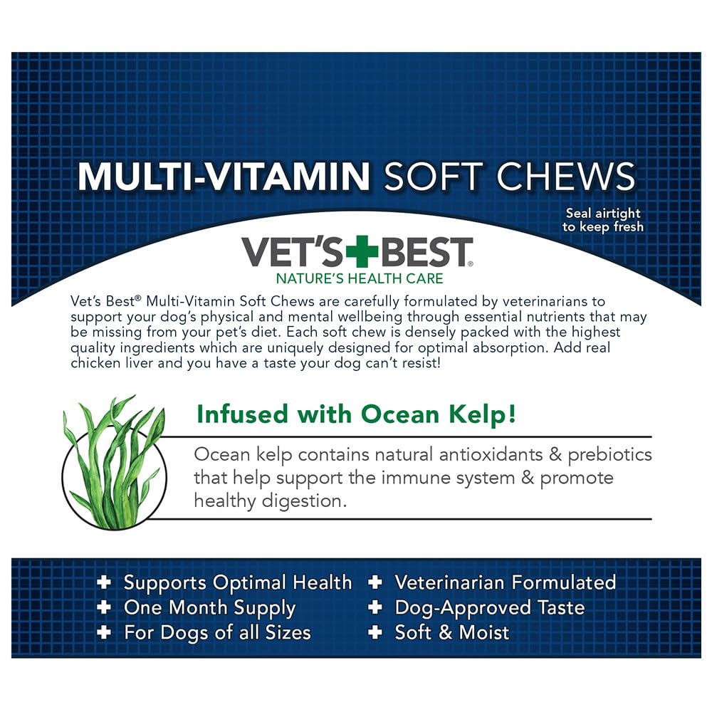 Vet's Best apoyo inmunológico y vitalidad para perros.