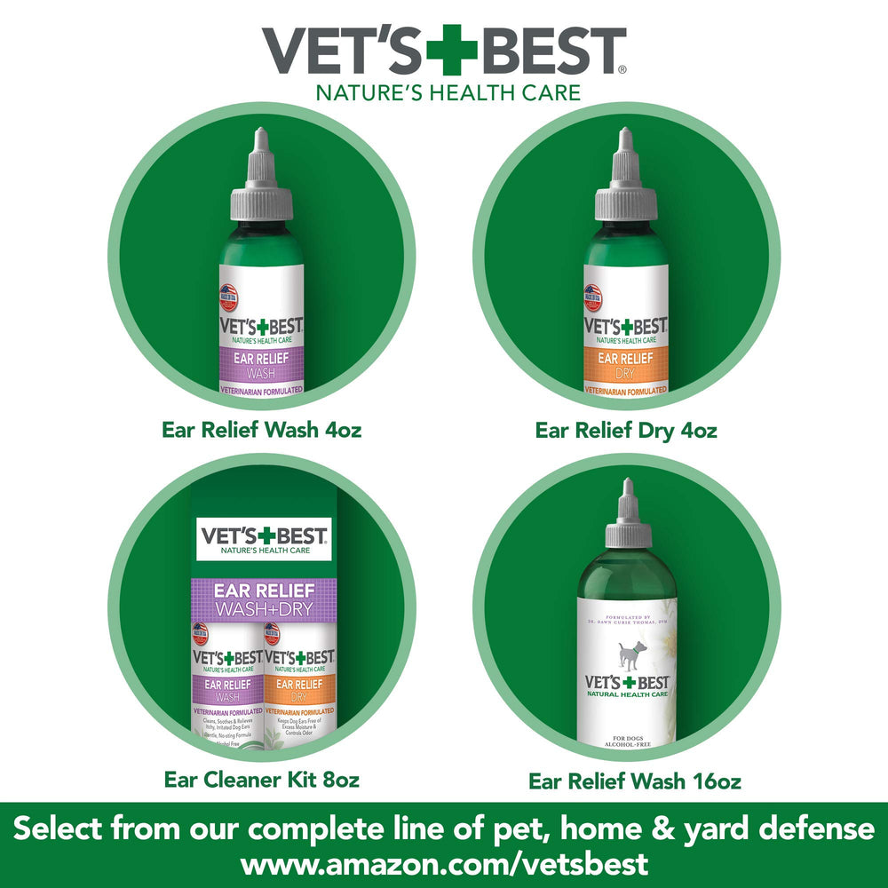 Vet's Best Dry Ear Relief: cuidado suave para orejas sensibles.