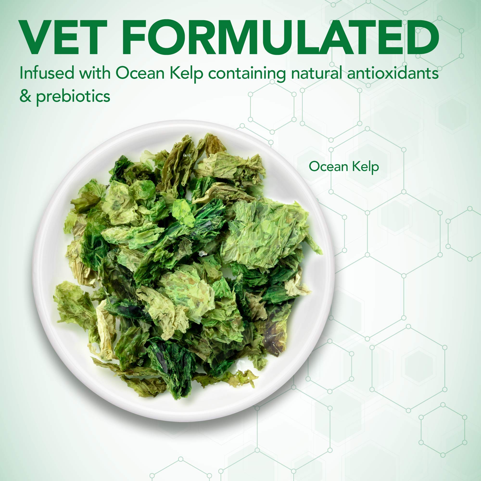 Detalle de ingredientes clave de Vet's Best Probiotic Soft Chews para perros.