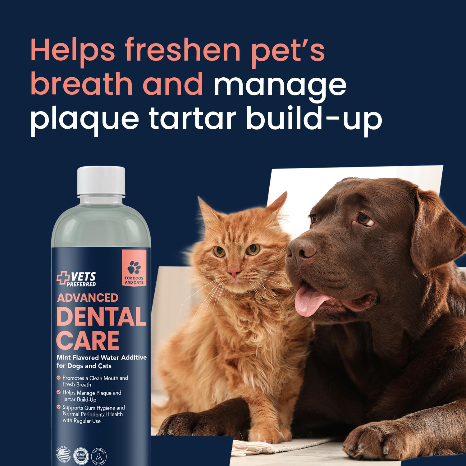 Vets Preferred cuidado-encias-perro: apoyo para la higiene bucal diaria.