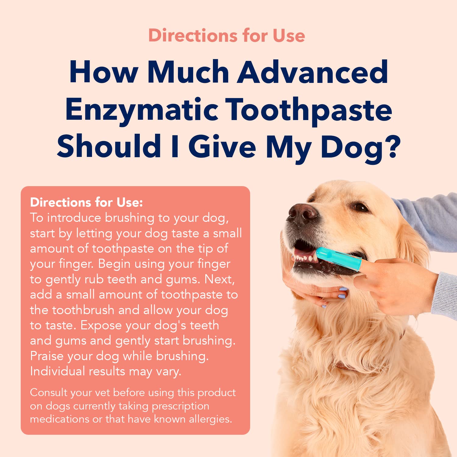 Pasta dental para perros Vets Preferred, sabor cacahuete para cepillado cómodo.