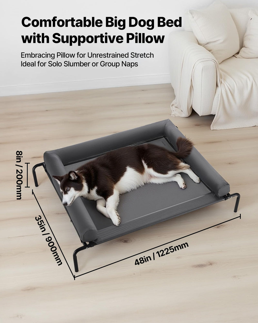VEVOR cama elevada: almohada-cuello proporciona soporte y contención seguro.
