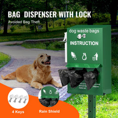 VEVOR dispensador-bolsas-candado mantiene las bolsas seguras.