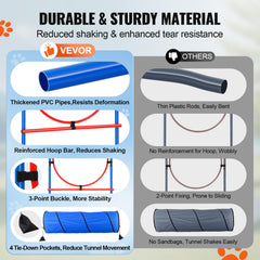 VEVOR Dog Agility postes base resistentes para montaje seguro