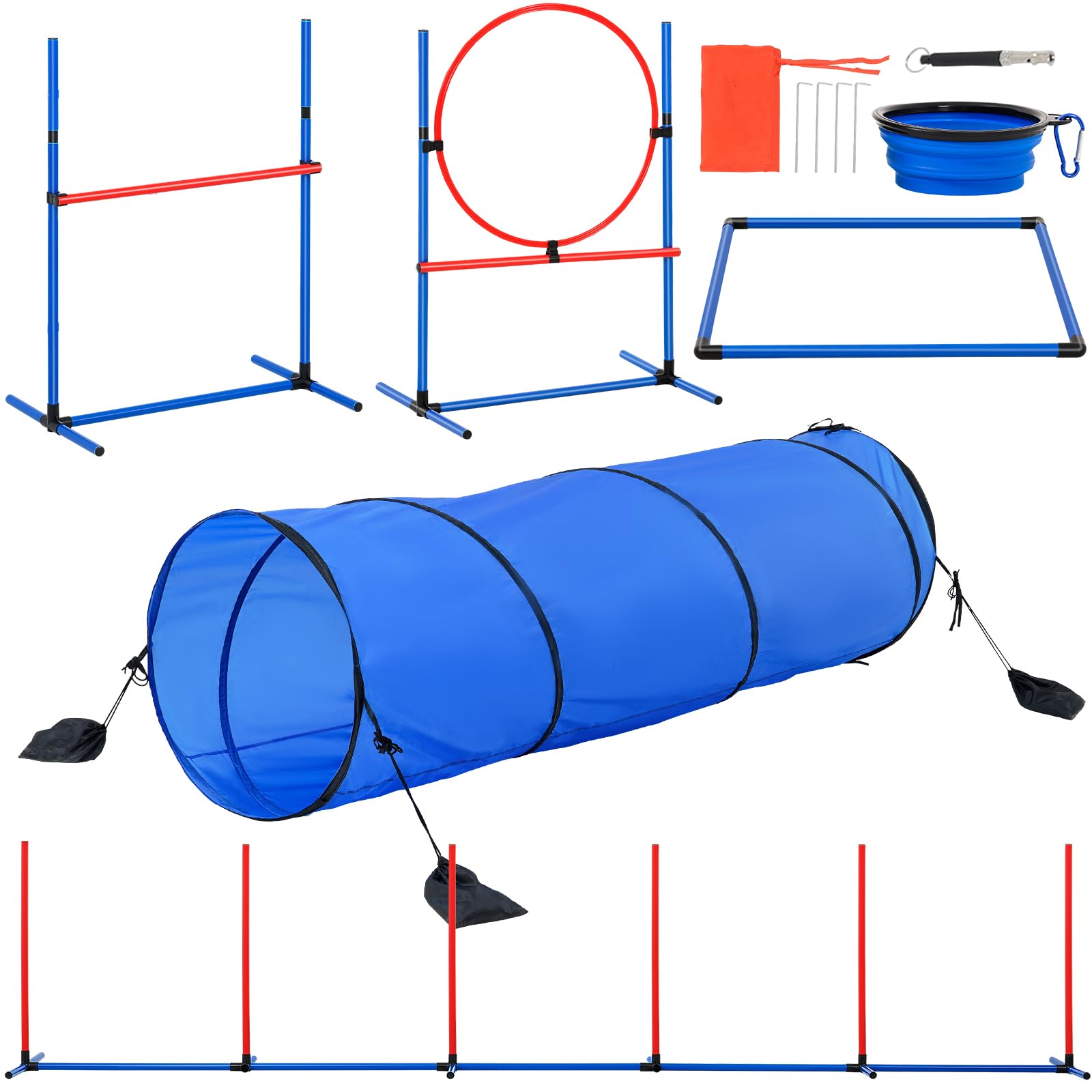 VEVOR Dog Agility saltos ajustables para entrenamiento versátil