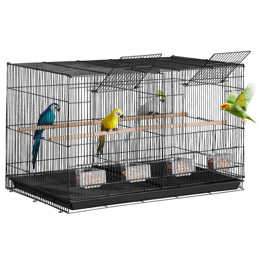 Jaula VEVOR incluye accesorios para aviario y comodidad.