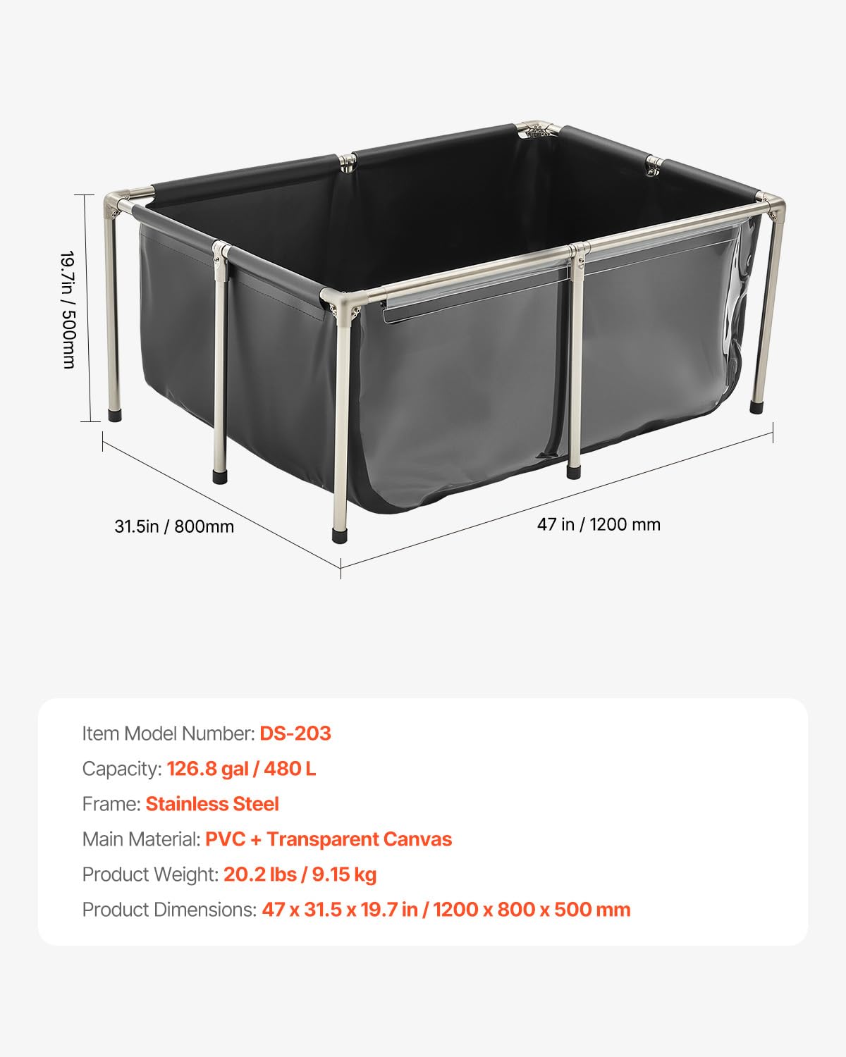 VEVOR PVC grado 1 eco-amigable ofrece durabilidad ante la intemperie