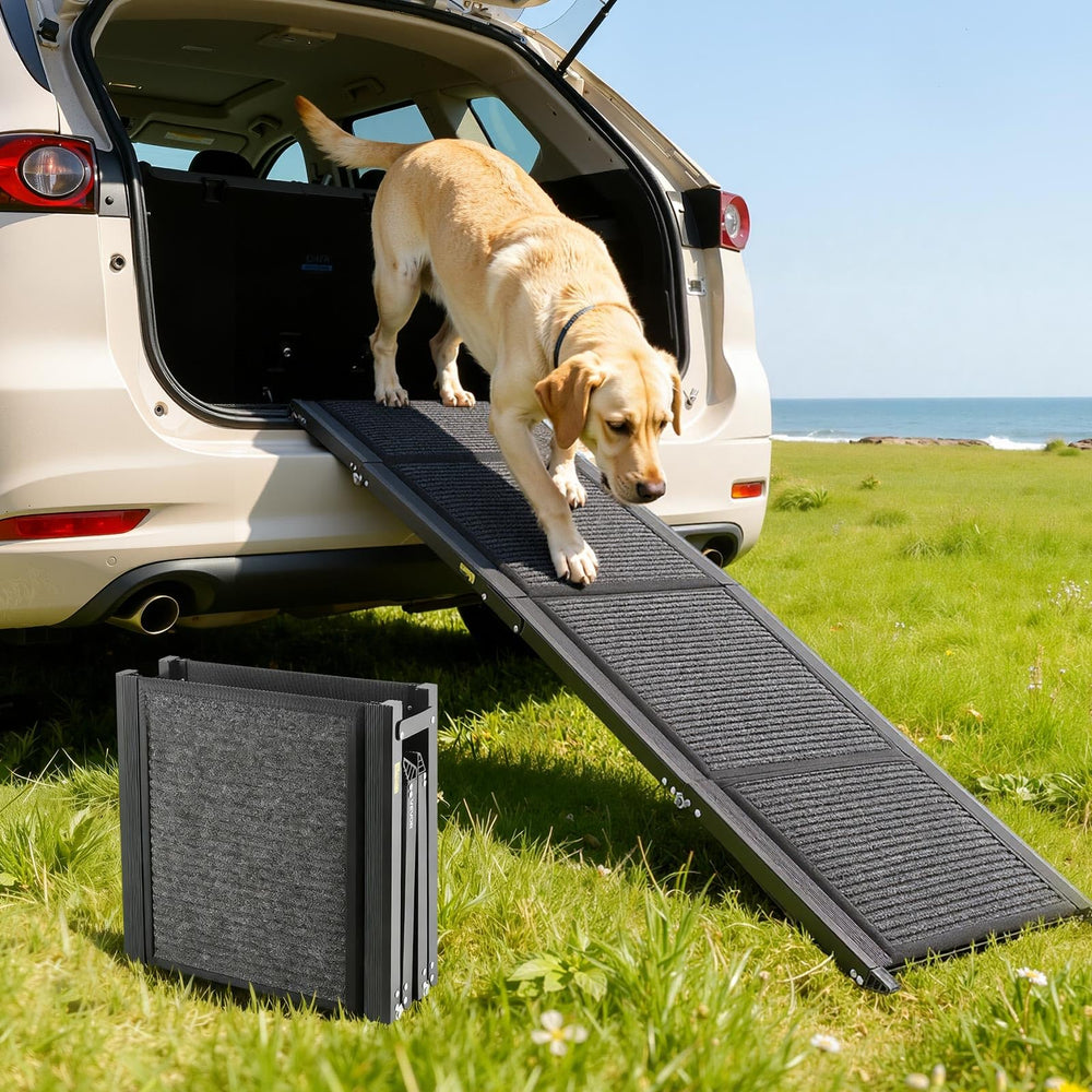 Rampa para perros VEVOR, vista de coche, 63 pulgadas, carga estable para mascotas