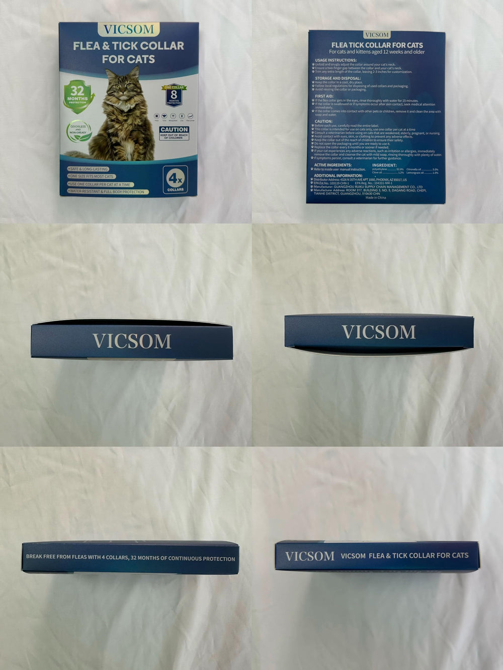Collar antipulgas VICSOM, uso diario ideal en casa y caminatas