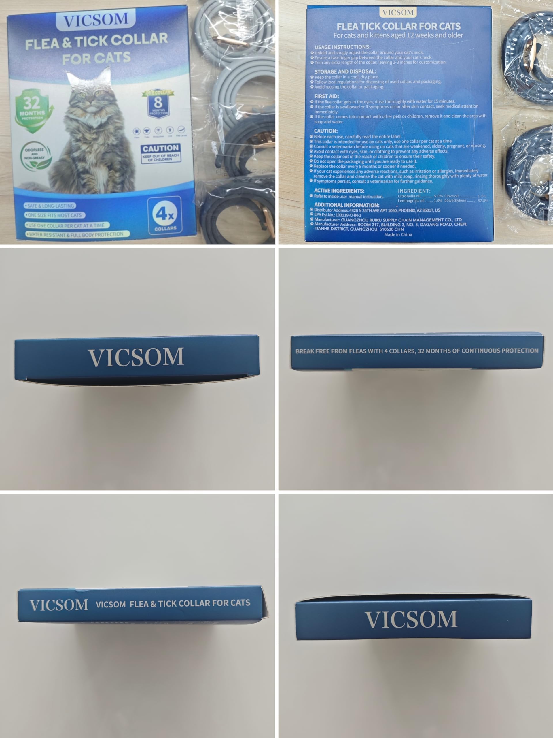 Collar VICSOM para gatos, adecuado para actividades diarias y juego.