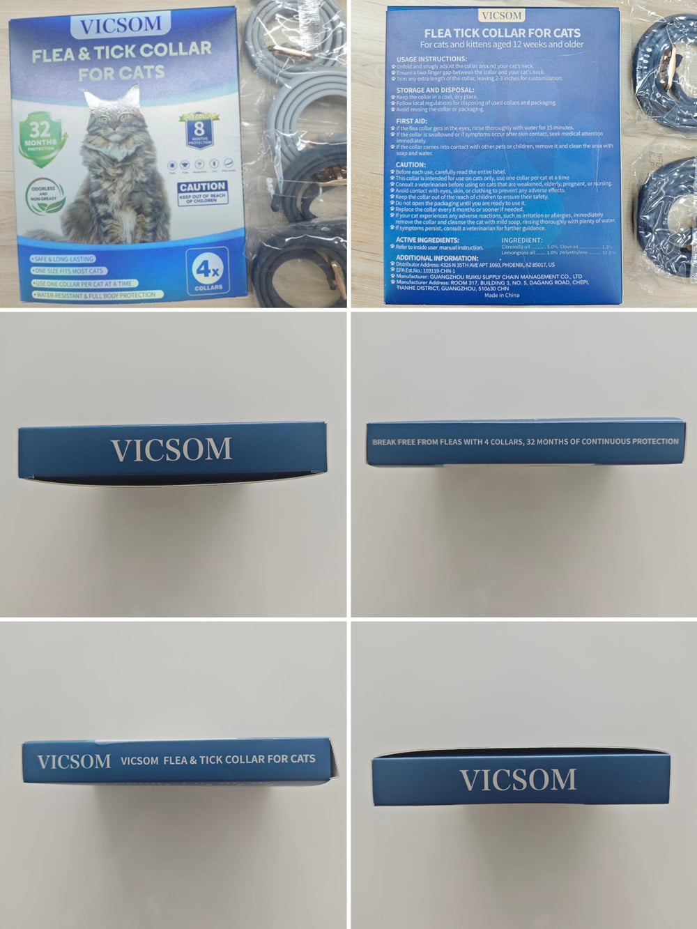 Collar VICSOM para gatos, adecuado para actividades diarias y juego.