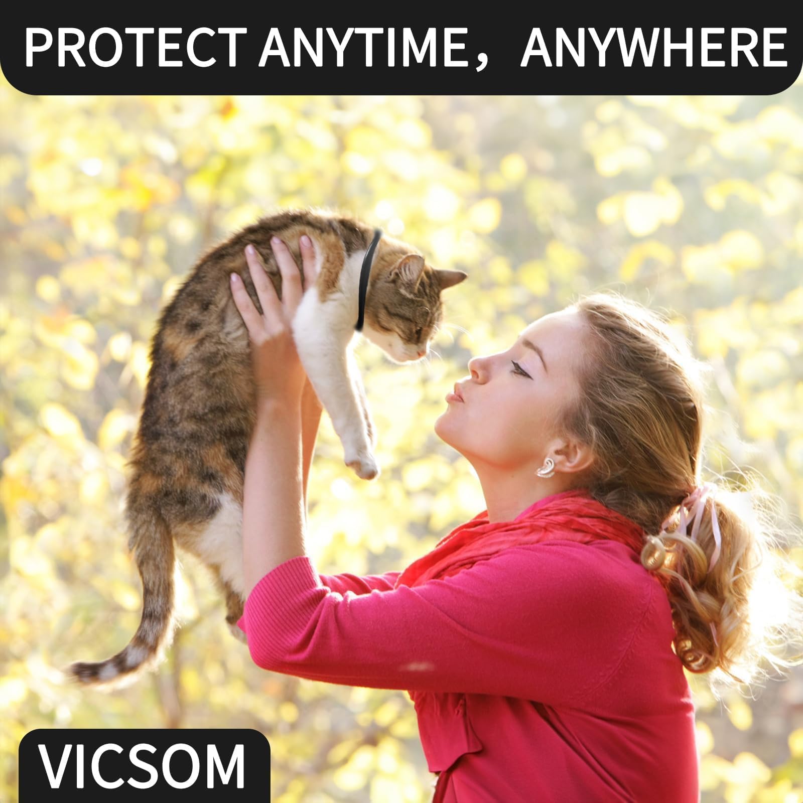 Protección 24 horas para pulgas y garrapatas, con collar VICSOM.