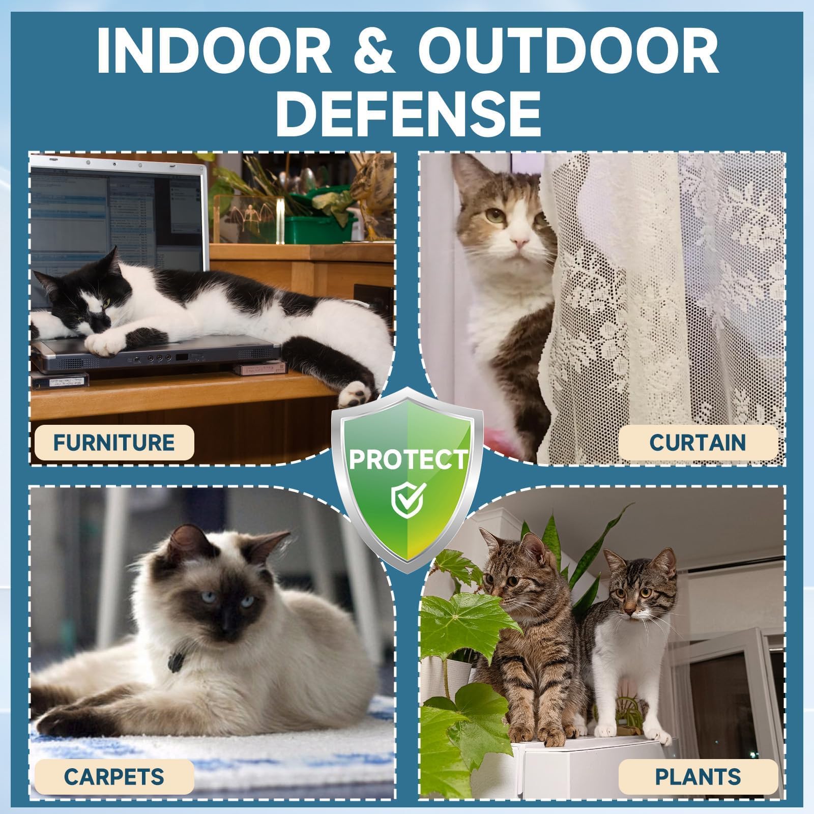 VICSOM muebles protegidos, evita arañazos y mordisqueos de gatos.