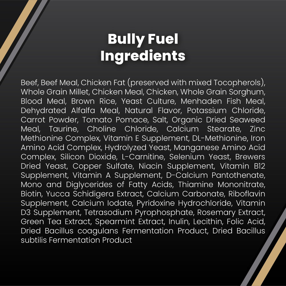 VICTOR Bully Fuel, envase de 40 libras para conveniencia.