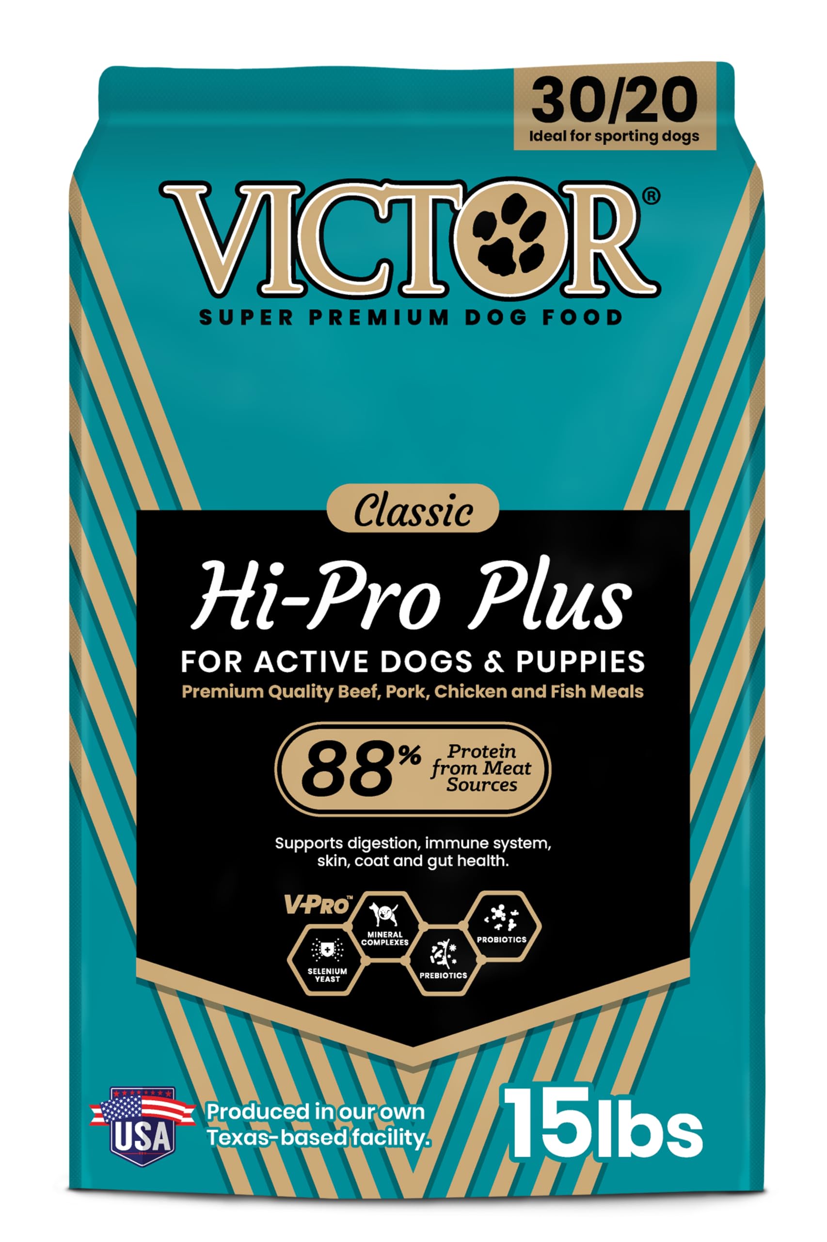 VICTOR Hi-Pro Plus pienso seco en bolsa, fuente de proteína para energía diaria.