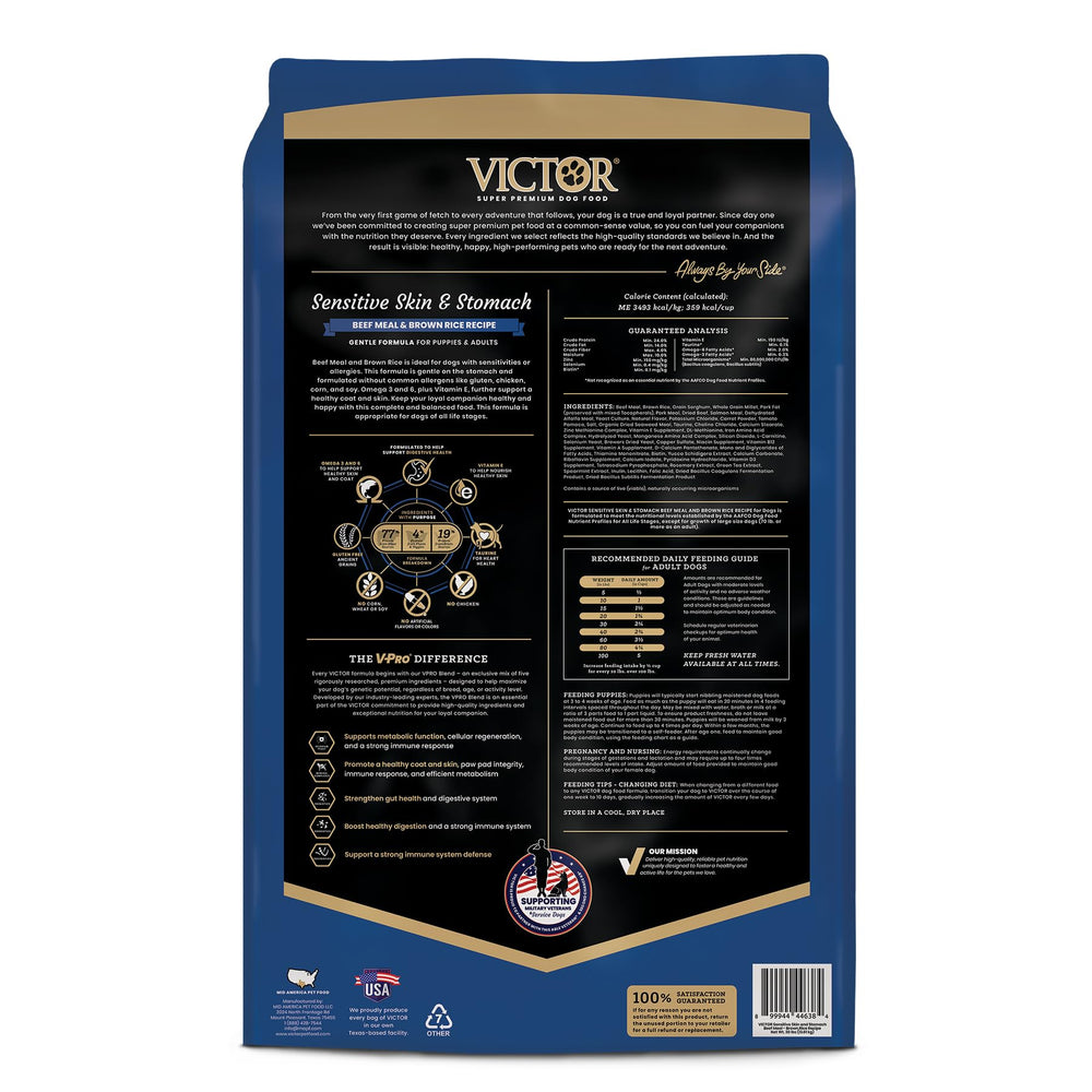 VICTOR kibble con textura pequeña para masticar con facilidad