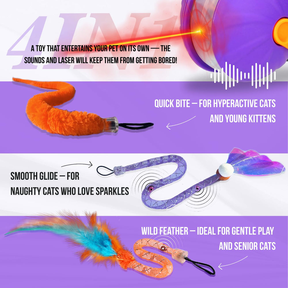 VieMee cola intercambiable de pluma para juego dinámico de gatos.