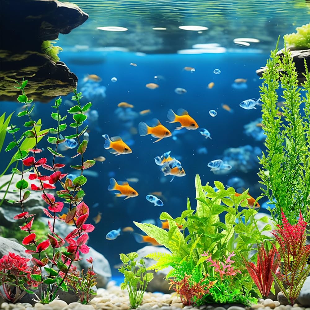 ViiWxx conjunto decorativo para betta y peces pequeños en acuario.