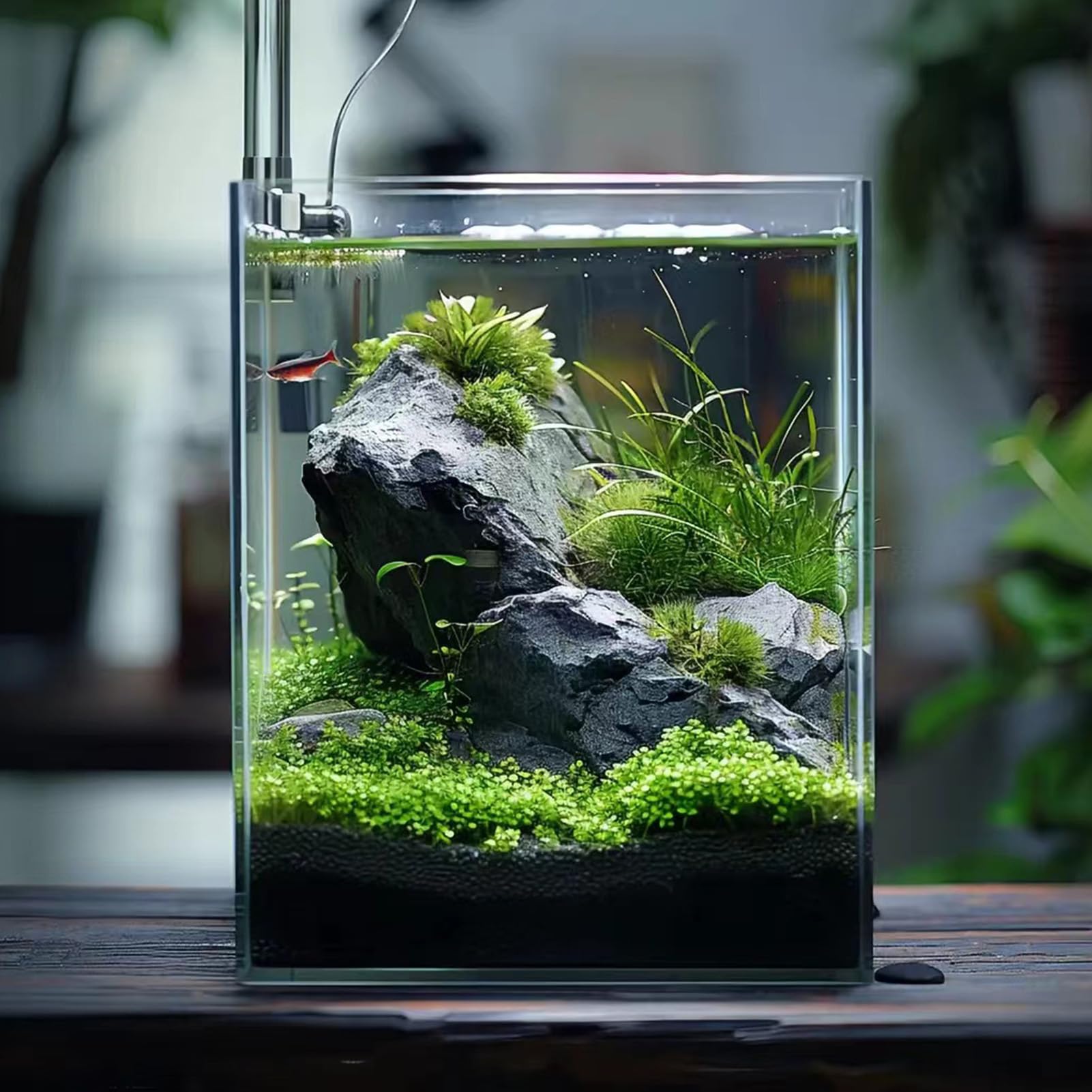 Vimvins acuario acuascape, uso versátil para plantas y paisajes acuáticos.