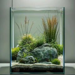 Vimvins acuario de 5 galones frontal, claridad para observar peces y plantas.