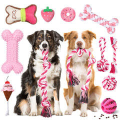 Vinsot conjunto de juguetes para perros grandes, seguro para juego y masticación.