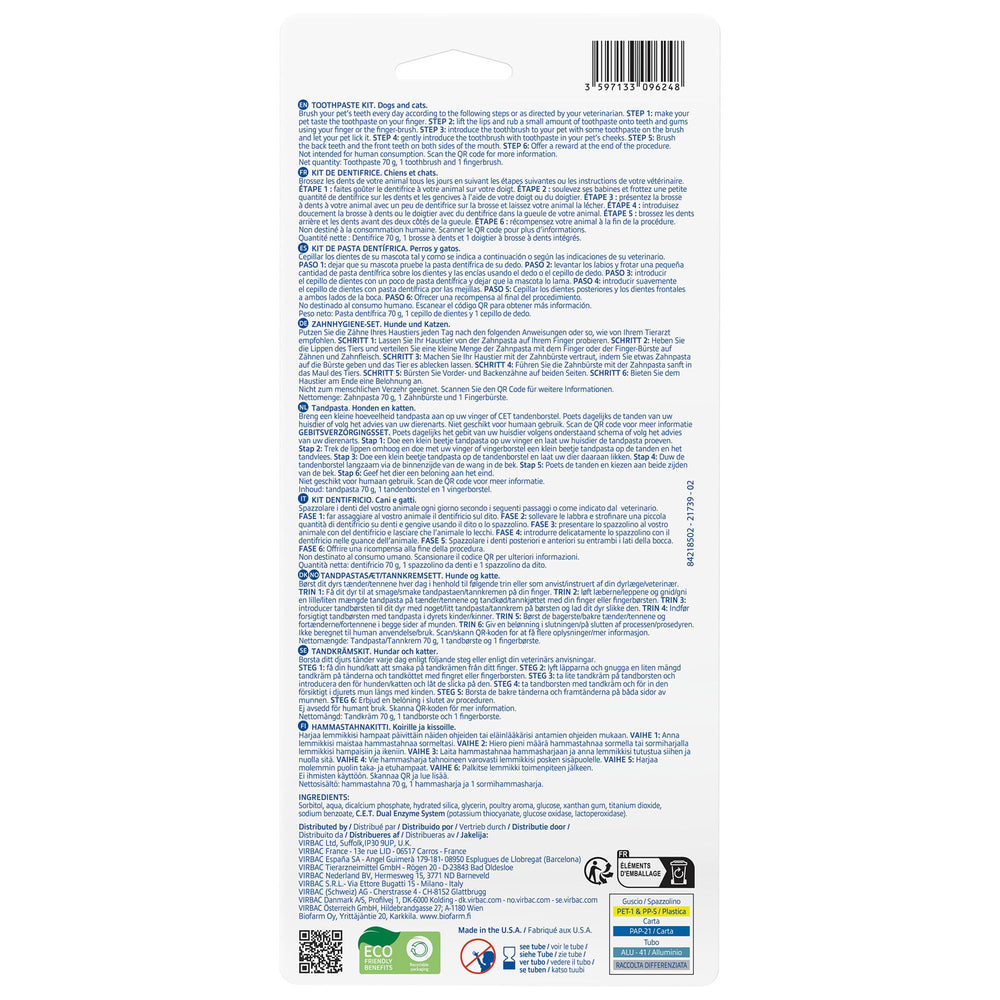 Virbac C.E.T. complete dental care kit supports daily routines.