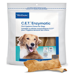 Virbac C.E.T. masticables higiene bucal mejora aliento para perros grandes.