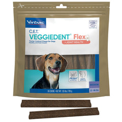 Virbac C.E.T. Veggiedent Flex: bocado dental en forma Z para limpieza dental.