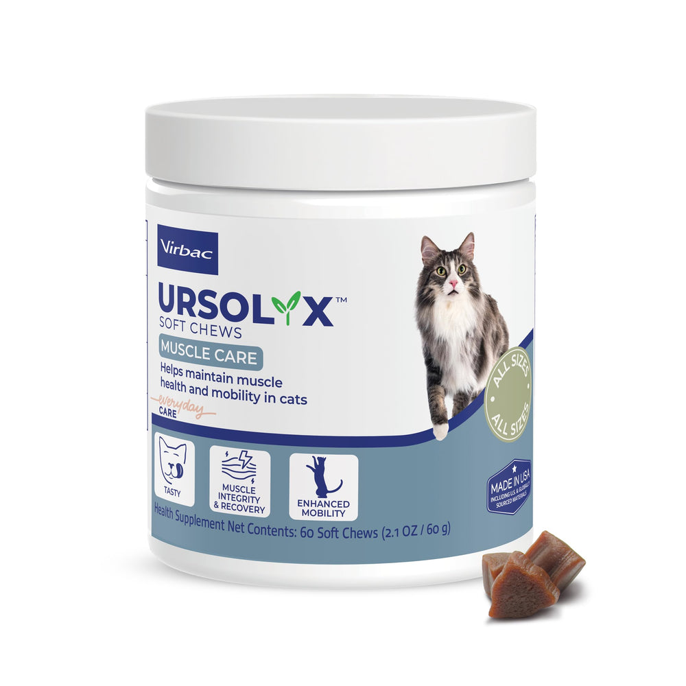 Virbac URSOLYX: caramelos suaves para gatos, sabor tocino, fácil de administrar.