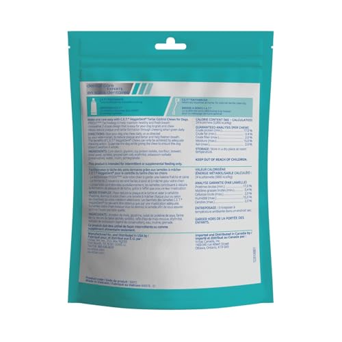 Virbac VEGGIEDENT FR3SH, masticables que ayudan a un aliento más fresco en perros pequeños.