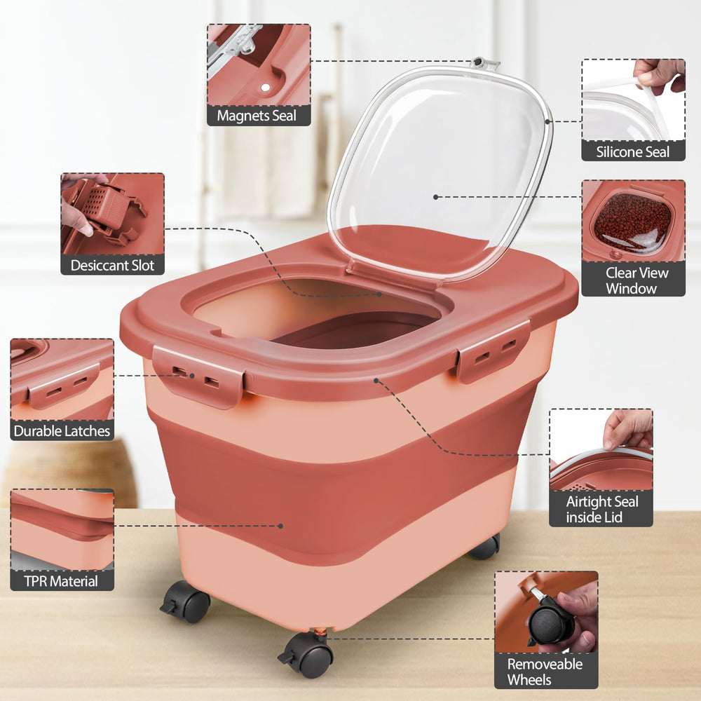 Viretec uso multipropósito para almacenar alimentos secos como arroz o harina.